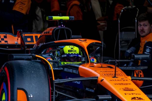 SILVERSTONE, UNITED KINGDOM: Lando Norris, racing for the McLaren F1 team during the 2024 Formula 1 British Grand Prix at the Silverstone Circuit in Silverstone, United Kingdom
