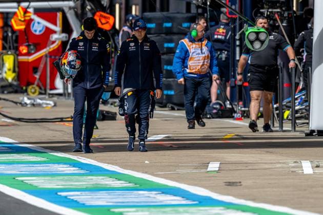 SILVERSTONE, UNITED KINGDOM: Sergio Perez, racing for the Red Bull Racing team during the 2024 Formula 1 British Grand Prix at the Silverstone Circuit in Silverstone, United Kingdom