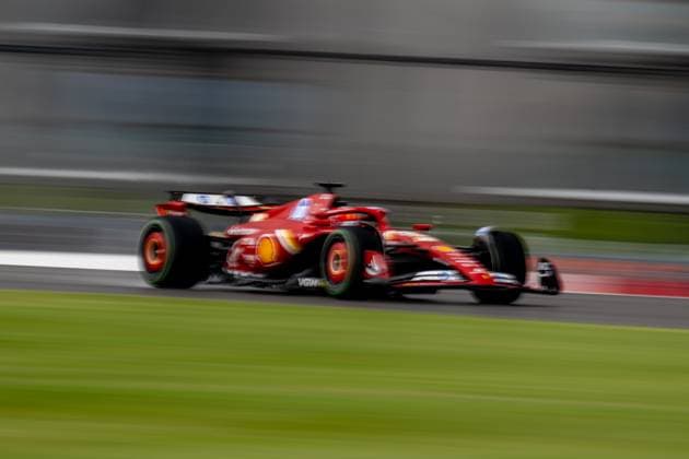 SILVERSTONE, UNITED KINGDOM: Charles Leclerc, racing for the Ferrari team during the 2024 Formula 1 British Grand Prix at the Silverstone Circuit in Silverstone, United Kingdom