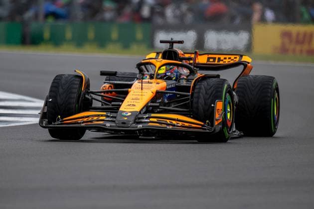 SILVERSTONE, UNITED KINGDOM: Oscar Piastri, racing for the McLaren F1 team during the 2024 Formula 1 British Grand Prix at the Silverstone Circuit in Silverstone, United Kingdom