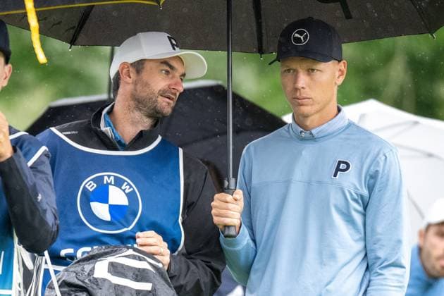 Matti Schmid mit kritischem Blick, BMW International Open 2024, Golf, 07.07.2024 Muenchen Bayern Deutschland