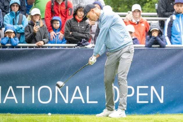 Matti Schmid beim Abschlag, BMW International Open 2024, Golf, 07.07.2024 Muenchen Bayern Deutschland