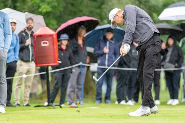 Jeremy Paul beim Abschlag, BMW International Open 2024, Golf, 07.07.2024 Muenchen Bayern Deutschland