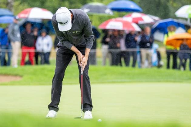 Jeremy Paul auf dem green, beim Putten, BMW International Open 2024, Golf, 07.07.2024 Muenchen Bayern Deutschland