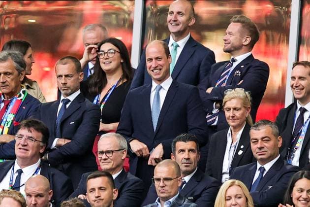 England v Switzerland Euro 2024 06 07 2024. Quarter Final Prince William during the Euro 2024 quarter-final match between England and Switzerland at Dusseldorf Arena, Dusseldorf, Germany on 6 July 2024. Editorial use only , Copyright: xNigelxKeenex PSI-19932-0170