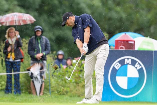 Martin Kaymer (GER) am Abschlag, Tee 8, BMW International Open 2024, Golf, DP World Tour, Herren, Finale, 07.07.2024 Moosinning Bayern Deutschland