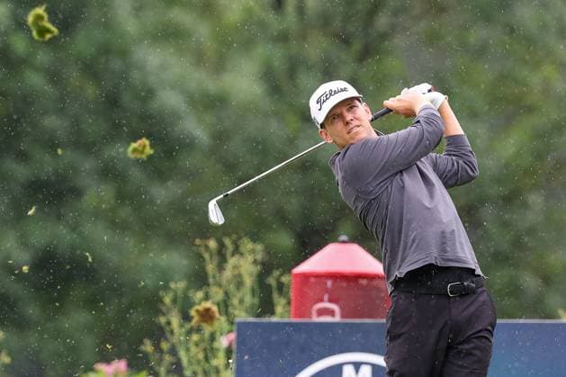 Jeremy Paul (GER), am Abschlag, Tee 8, BMW International Open 2024, Golf, DP World Tour, Herren, Finale, 07.07.2024 Moosinning Bayern Deutschland