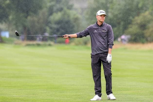 enttaeuschung bei Jeremy Paul (GER), auf dem Fairway, BMW International Open 2024, Golf, DP World Tour, Herren, Finale, 07.07.2024 Moosinning Bayern Deutschland