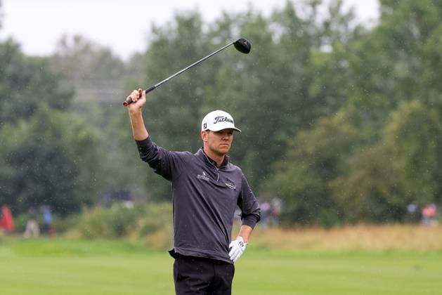 enttaeuschung bei Jeremy Paul (GER), auf dem Fairway, BMW International Open 2024, Golf, DP World Tour, Herren, Finale, 07.07.2024 Moosinning Bayern Deutschland