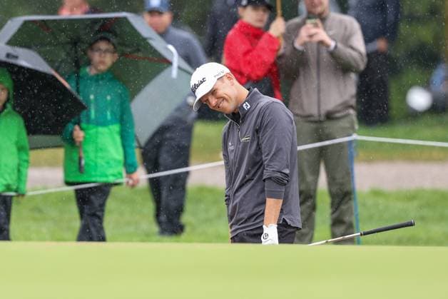 Jeremy Paul (GER), schlaegt aus dem Bunker, Sand, BMW International Open 2024, Golf, DP World Tour, Herren, Finale, 07.07.2024 Moosinning Bayern Deutschland