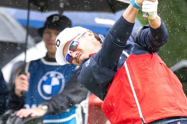 Ewen Ferguson macht den Abschlag, BMW International Open 2024, Golf, 07.07.2024 Muenchen Bayern Deutschland