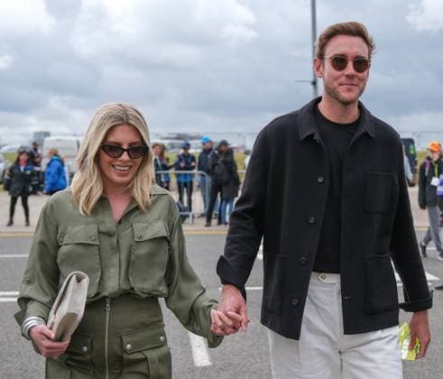 7th July 2024; Silverstone Circuit, Northamptonshire, England; Formula 1 2024 Qatar Airways British F1 Grand Prix; Race Day; Stuart Broad former England Cricketer and partner Mollie King arrives at the Silverstone paddock  ActionPlus12665565 PaulxBonser