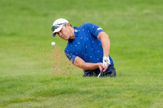 Jeong Weon Ko spiel aus dem Bunker, BMW International Open 2024, Golf, 07.07.2024 Muenchen Bayern Deutschland