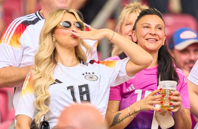 Maximilian Mittelstädt, DFB 18 Freundin Lea Prinz, in the quarter final match GERMANY - SPAIN 1-2 n.V. of the UEFA European Championships 2024 on Jul 5, 2024 in Stuttgart, Germany.