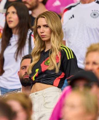 Anika Bissel, wife of Manuel Neuer, in the quarter final match GERMANY - SPAIN 1-2 n.V. of the UEFA European Championships 2024 on Jul 5, 2024 in Stuttgart, Germany.