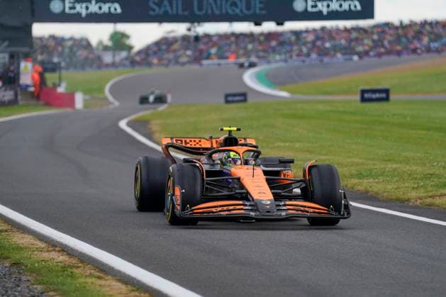 Formula One British Grand Prix Lando Norris 4 (GBR), McLaren MCL38 entering pit lane during the Formula One Qatar Airways British Grand Prix at the Silverstone Circuit, Silverstone, England, United Kingdom on 7 July 2024 Editorial use only. All images are copyright Every Second Media Limited. No images may be reproduced without prior permission. Copyright: xIMAGO EveryxSecondxMediax ESM-1049-0008