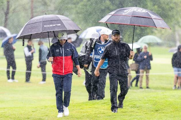 Ewen Fergoson und Jordan Smith gehen zum Absschlag 3, BMW International Open 2024, Golf, 07.07.2024 Muenchen Bayern Deutschland