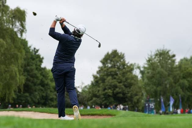 Ewen Ferguson (SCO) auf dem Fairway, BMW International Open 2024, Golf, DP World Tour, Herren, Finale, 07.07.2024 Moosinning Bayern Deutschland