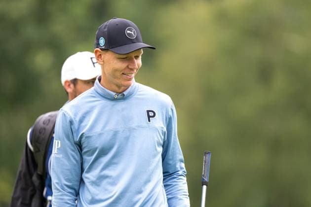 Matti Schmid mit einem Laecheln, BMW International Open 2024, Golf, 07.07.2024 Muenchen Bayern Deutschland