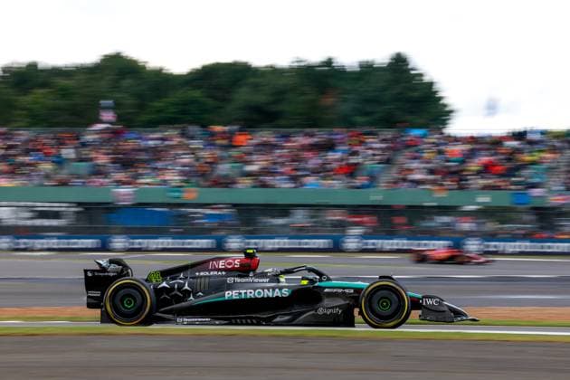 44 Lewis Hamilton (GBR, Mercedes-AMG Petronas F1 Team), F1 Grand Prix of Great Britain at Silverstone Circuit on July 7, 2024 in Silverstone, Great Britain. (Photo by HOCH ZWEI) Silverstone Great Britain