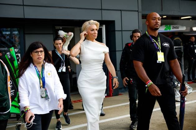 Hannah Waddingham, F1 Grand Prix of Great Britain at Silverstone Circuit on July 7, 2024 in Silverstone, Great Britain. (Photo by HOCH ZWEI) Silverstone Great Britain