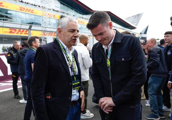 Rowan Atkinson, F1 Grand Prix of Great Britain at Silverstone Circuit on July 7, 2024 in Silverstone, Great Britain. (Photo by HOCH ZWEI) Silverstone Great Britain