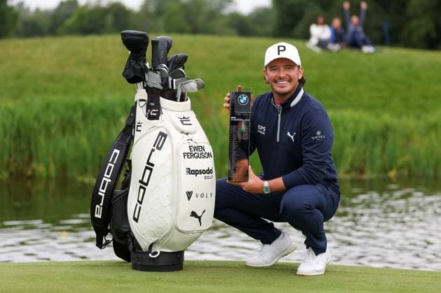 Sieger der 35. BMW International Open, Ewen Ferguson (SCO) beim Putten, BMW International Open 2024, Golf, DP World Tour, Herren, Finale, 07.07.2024 Moosinning Bayern Deutschland