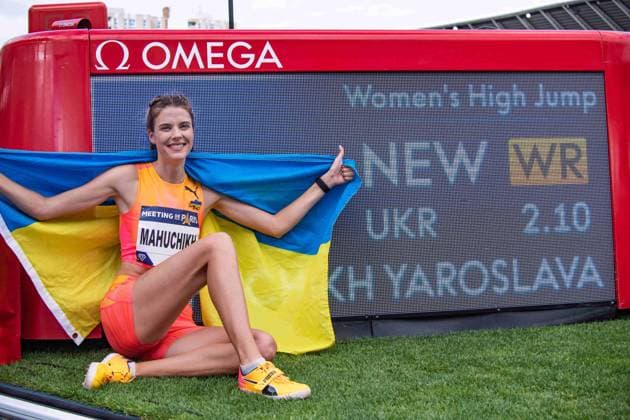 Bilder des Jahres 2024, Sport 07 Juli Bilder des Jahres 2024, Sport 07 Juli Sport Themen der Woche KW27 Sport Bilder des Tages Yaroslava Mahuchikh (UKR) ATHLETISME : Meeting de Paris 2024 - 07 07 2024 BaptisteAutissier Panoramic 
