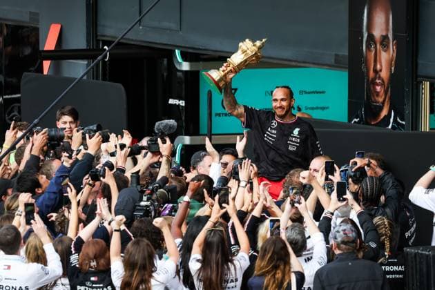 44 Lewis Hamilton (GBR, Mercedes-AMG Petronas F1 Team), F1 Grand Prix of Great Britain at Silverstone Circuit on July 7, 2024 in Silverstone, Great Britain. (Photo by HOCH ZWEI) Silverstone Great Britain