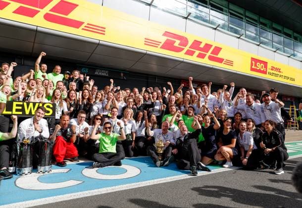 44 Lewis Hamilton (GBR, Mercedes-AMG Petronas F1 Team), Peter Bonnington (GBR, Mercedes-AMG Petronas F1 Team), F1 Grand Prix of Great Britain at Silverstone Circuit on July 7, 2024 in Silverstone, Great Britain. (Photo by HOCH ZWEI) Silverstone Great Britain