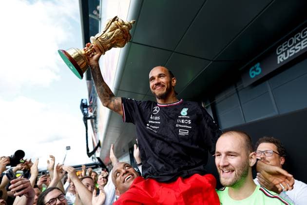44 Lewis Hamilton (GBR, Mercedes-AMG Petronas F1 Team), F1 Grand Prix of Great Britain at Silverstone Circuit on July 7, 2024 in Silverstone, Great Britain. (Photo by HOCH ZWEI) Silverstone Great Britain