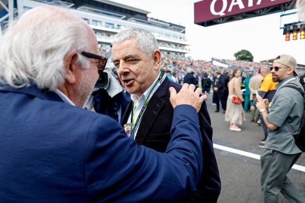 Sport Bilder des Tages Rowan Atkinson, F1 Grand Prix of Great Britain at Silverstone Circuit on July 7, 2024 in Silverstone, Great Britain. (Photo by HOCH ZWEI) Silverstone Great Britain