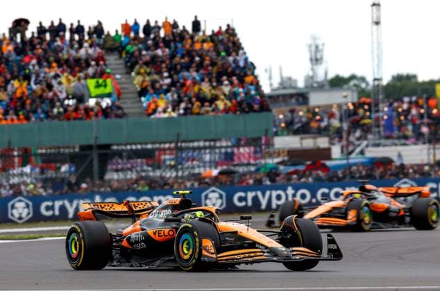4 Lando Norris (GBR, McLaren Formula 1 Team), F1 Grand Prix of Great Britain at Silverstone Circuit on July 7, 2024 in Silverstone, Great Britain. (Photo by HOCH ZWEI) Silverstone Great Britain