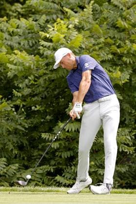 SILVIS, IL - JULY 07: PGA, Golf Herren golfer Jordan Spieth plays his tee shot on the 2nd hole during the final round of the John Deere Classic on July 7,2024, at the TPC Deere Run in Silvis, Illinois. (Photo by Brian Spurlock Icon Sportswire) GOLF: JUL 07 PGA John Deere Classic EDITORIAL USE ONLY Icon24070711