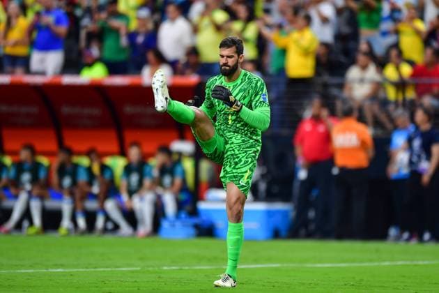 RECORD DATE NOT STATED Copa America USA 2024 Uruguay vs Brazil - Quarter-final Allison Becker of Brazil during the CONMEBOL Copa America 2024 Quarter-final match between Uruguay and Brazil, at Allegiant Stadium, on July 06, 2024 in Las Vegas, Nevada, United States. LAS VEGAS NEVADA UNITED STATES  Copyright: xIsaacxOrtizx 20240706200012_CA_QF_2024_URU_BRA_BECKER50