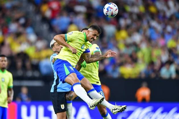 RECORD DATE NOT STATED Copa America USA 2024 Uruguay vs Brazil - Quarter-final Danilo of Brazil during the CONMEBOL Copa America 2024 Quarter-final match between Uruguay and Brazil, at Allegiant Stadium, on July 06, 2024 in Las Vegas, Nevada, United States. LAS VEGAS NEVADA UNITED STATES  Copyright: xIsaacxOrtizx 20240706214543_CA_QF_2024_URU_BRA_DANILO225