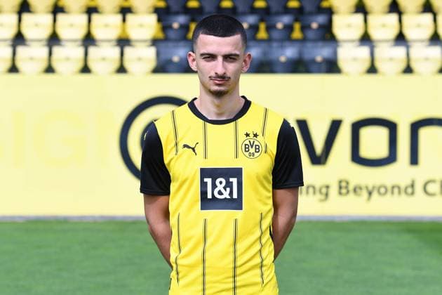 Borussia Dortmund II; 3.Liga, Porträttermin 2024 2025 Baran Mogultay; Borussia Dortmund II; 3. Liga, Porträttermin 2024 2025