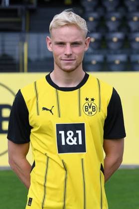 Borussia Dortmund II; 3.Liga, Porträttermin 2024 2025 Ben Hüning; Borussia Dortmund II; 3. Liga, Porträttermin 2024 2025