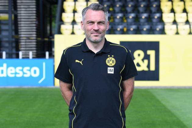Borussia Dortmund II; 3.Liga, Porträttermin 2024 2025 Trainer Cheftrainer Jan Zimmermann; Borussia Dortmund II; 3. Liga, Porträttermin 2024 2025