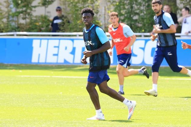 DEU, DFL, 2. FBL Hertha BSC, Training, 08.07.2024, Sportforum, Berlin, DEU, DFL, 2. FBL Hertha BSC, Training, im Bild Boris Lum (Hertha BSC Berlin 77) DFL - regulations prohibit any use of Photographs as image sequences and or quasi-video Foto: Juergen Engler nordphoto GmbH