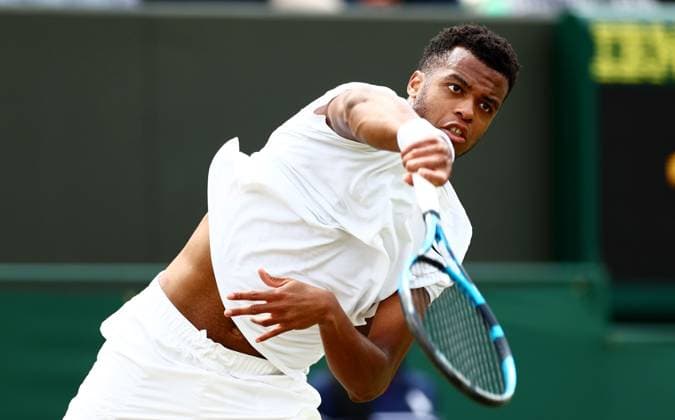 Giovanni Mpetshi Perricard of France. Wimbledon Tennis Championships, Day 8, The All England Lawn Tennis and Croquet Club, London, UK - 08 Jul 2024  Copyright: xJamesxMarsh Shutterstockx 14575857r