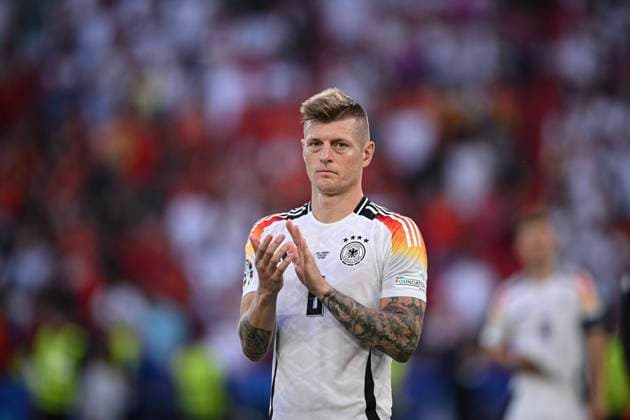 Fussball Euro 2024 Viertelfinale 05.07.2024 Spanien - Deutschland Enttaeuschung Deutschland ueber das Ausscheiden aus dem Turnier; Toni Kroos nach seinem letzten Spiel seiner aktiven Karriere