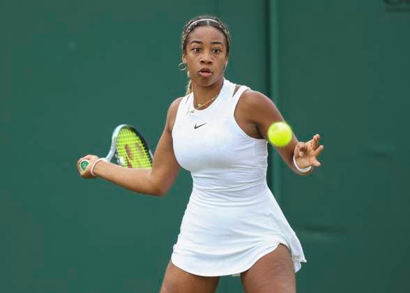 Tyra Caterina Grant (USA), Maedchen Einzel GS Tennis - Wimbledon 2024 - Grand Slam ITF ATP, Tennis Herren WTA, Tennis Damen - AELTC - London - - Great Britain - 8 July 2024. Copyright: xJuergenxHasenkopfx
