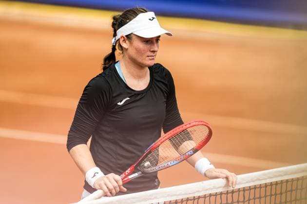 240708 Tamara ZidanÅ¡ek, Slovakien deppar under dag 1 av WTA, Tennis Damen Nordea Open den 8 juli 2024 i Bastad. Copyright: NICLASxJÖNSSON BB240708NO004