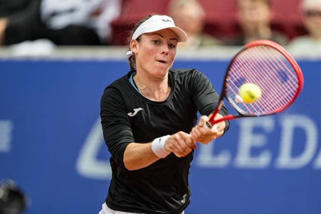 240708 Tamara ZidanÅ¡ek, Slovakien under dag 1 av WTA, Tennis Damen Nordea Open den 8 juli 2024 i Bastad. Copyright: NICLASxJÖNSSON BB240708NO023