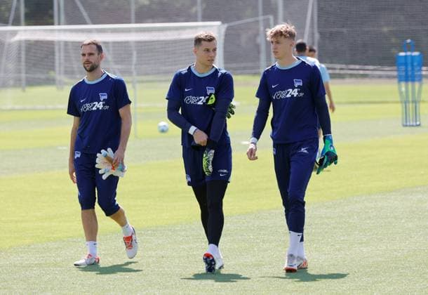 Deutschland, Berlin, Sportpark, GER, 2.FBL, Hertha BSC, Saison 2024 25, Training, Foto:Marius Gersbeck, Tjark Ernst, Tim Goller