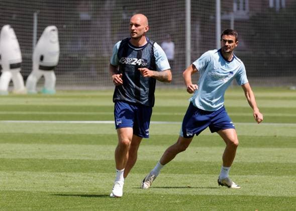 Deutschland, Berlin, Sportpark, GER, 2.FBL, Hertha BSC, Saison 2024 25, Training, Foto:Toni Leistner, Smail Prevljak