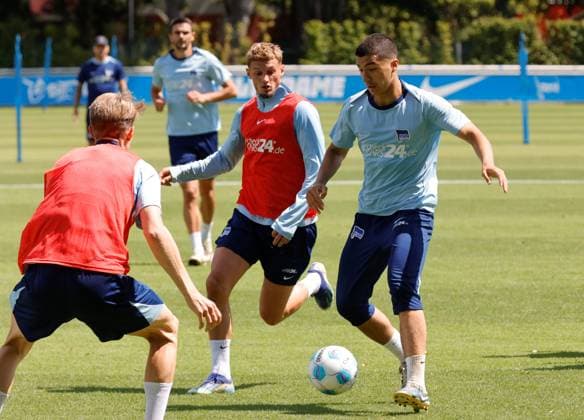 Deutschland, Berlin, Sportpark, GER, 2.FBL, Hertha BSC, Saison 2024 25, Training, Foto:Michael Cuisance, Ibrahim Maza