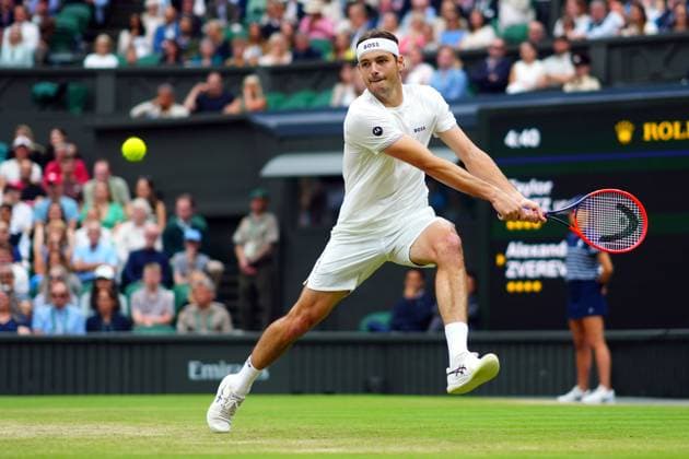 Taylor Fritz during his fourth round match Wimbledon Tennis Championships, Day 8, The All England Lawn Tennis and Croquet Club, London, UK - 08 Jul 2024  Copyright: xJavierxGarcia Shutterstockx 14575856bo