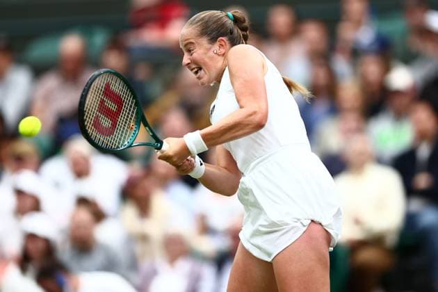 Jelena Ostapenko of Latvia Wimbledon Tennis Championships, Day 8, The All England Lawn Tennis and Croquet Club, London, UK - 08 Jul 2024  Copyright: xJamesxMarsh Shutterstockx 14575857eg